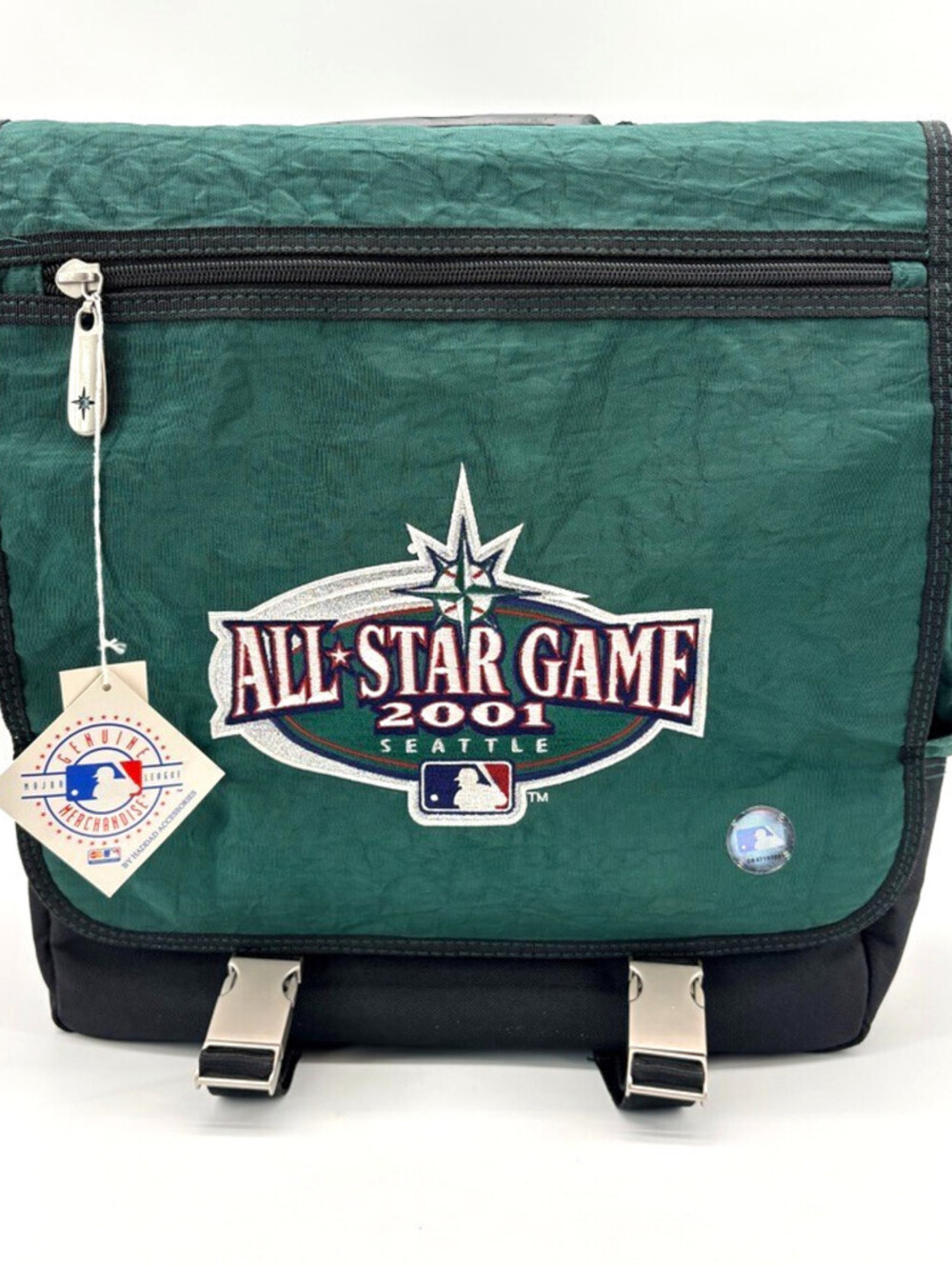 Vintage 2001 MLB All Star Game Seattle Mariners Bag Green All Star Game Program